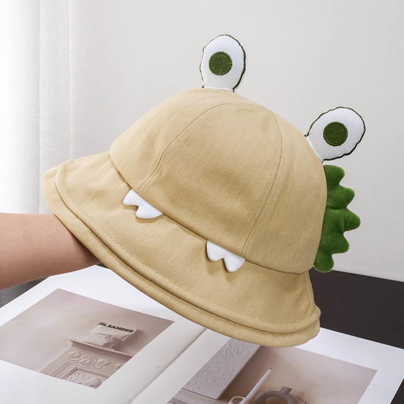 3D Eye Dinosaur Fisherman Hat  |   Hats & Scarfs Accessories Apricot