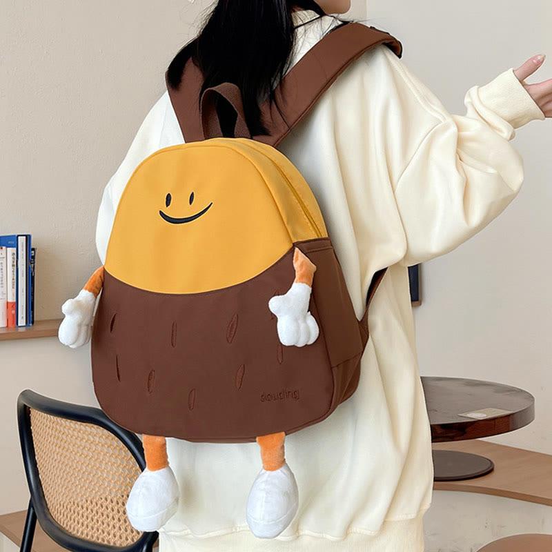 3D Hand Foot Potato Embroidery Backpack  |   Backpack Backpack Backpack