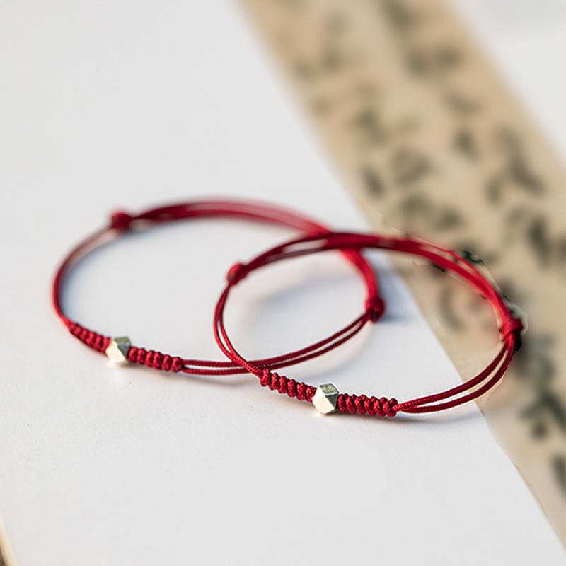 Adjustable Red String 925 Sterling Silver Bead Bracelet  |   Jewelry Accessories Bracelet A