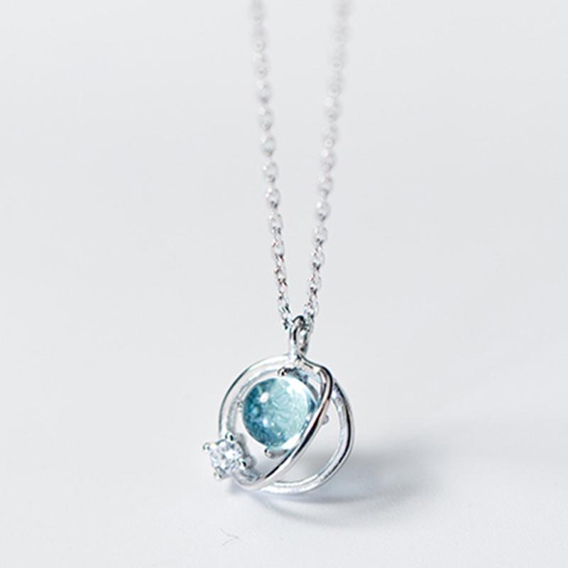 Blue Pendant 925 Sterling Silver Necklace  |   Jewelry Accessories Jewelry