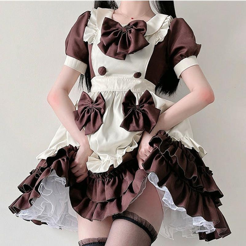 Bow Decor Rulffled Lolita Dress  |   Dresses Clothing Black