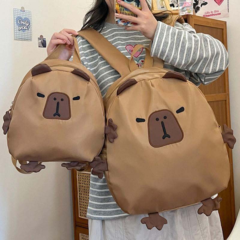 Capybara Embroidery Backpack  |   Backpack Backpack Backpack