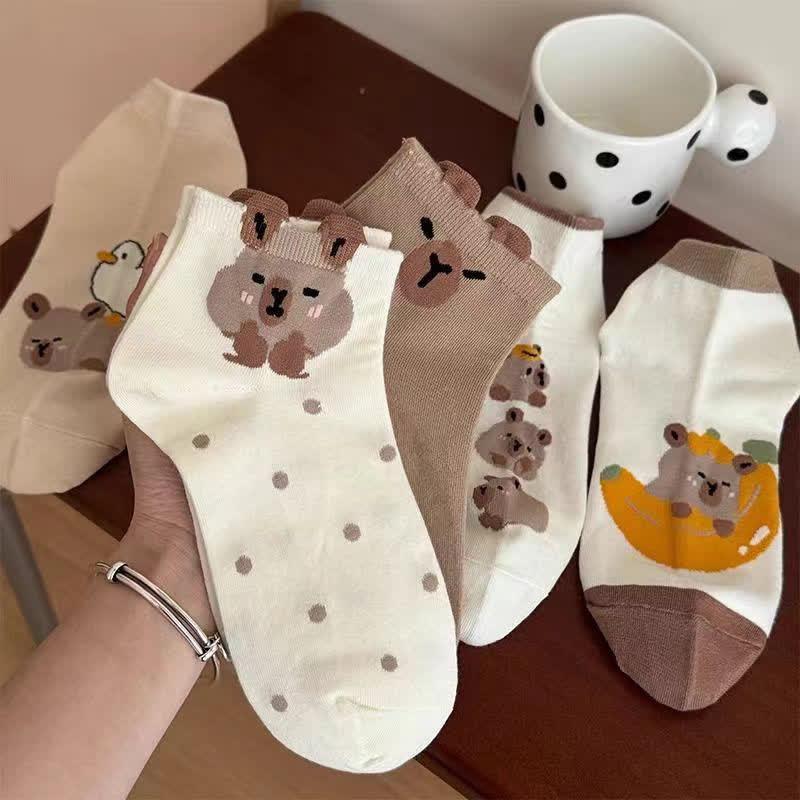 Capybara Print Summer Socks  |   Socks Accessories A