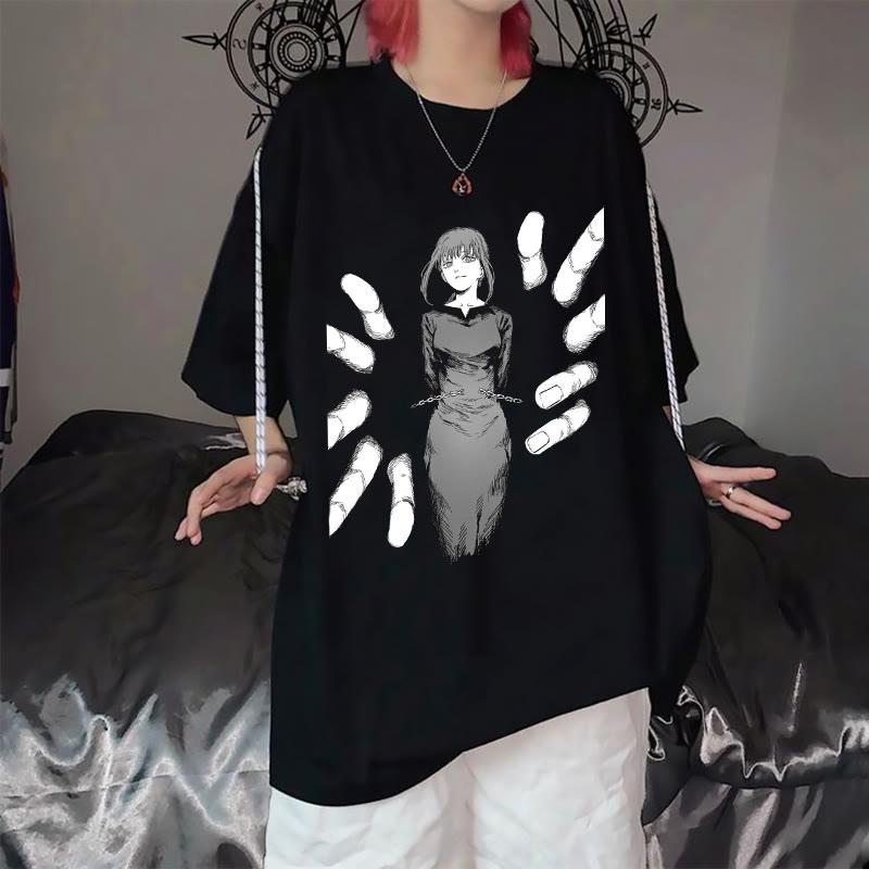 Cartoon Character Print Casual T-Shirt  |   T-Shirts Clothing Black