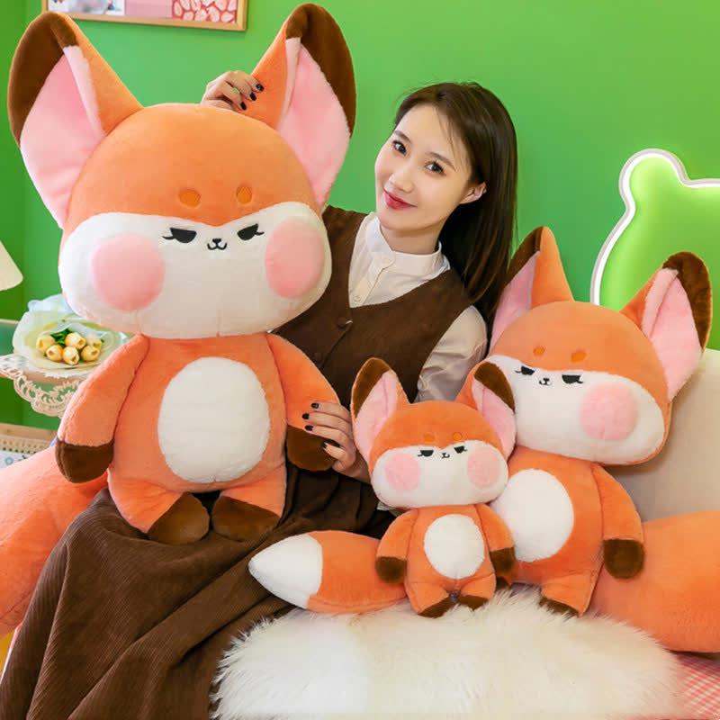 Cartoon Fox Pillow Plush Toy  |   Plushies & Bedding Accessories Brown