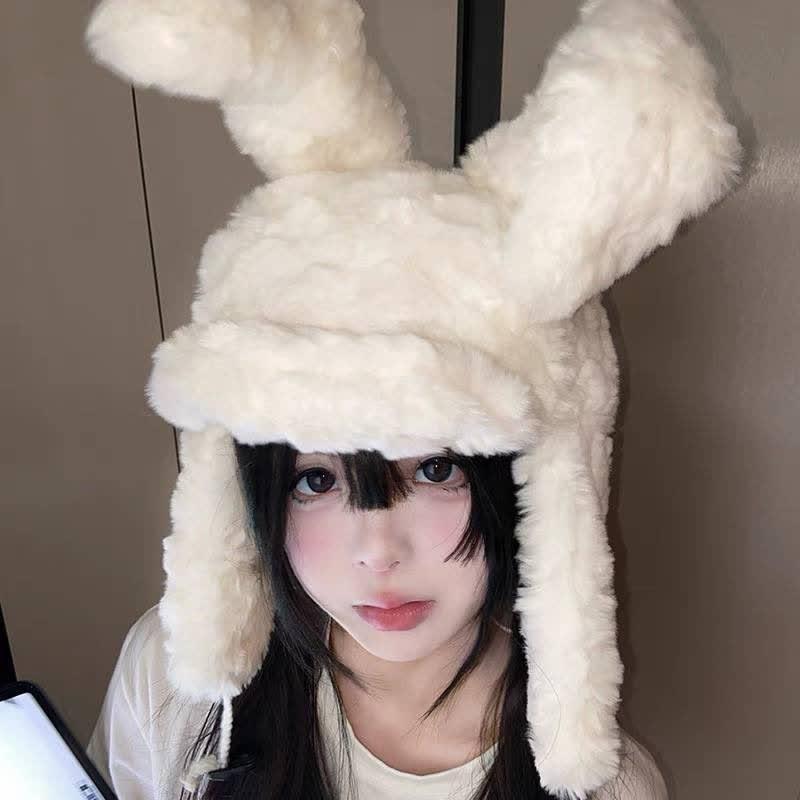 Cartoon Long Bunny Ears Plush Hat  |   Hats & Scarfs Accessories Hats & Scarfs