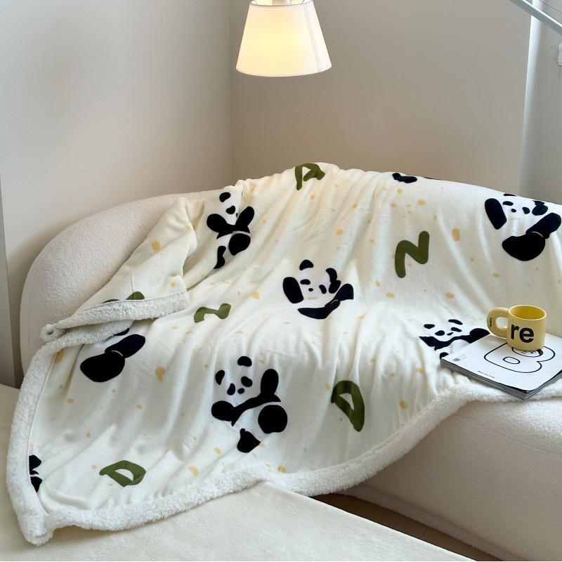 Cartoon Panda Puppy Plush Blanket  |   Plushies & Bedding Accessories A