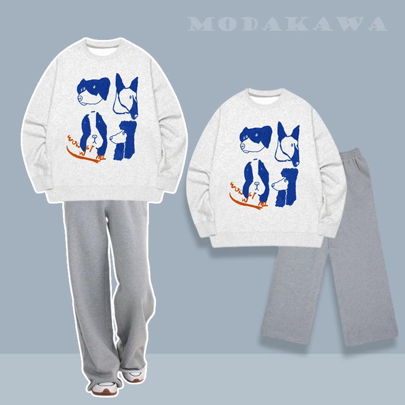 Cartoon Print Casual Long Sleeve Sweatshirt Pants  |   Pants Clothing Pants