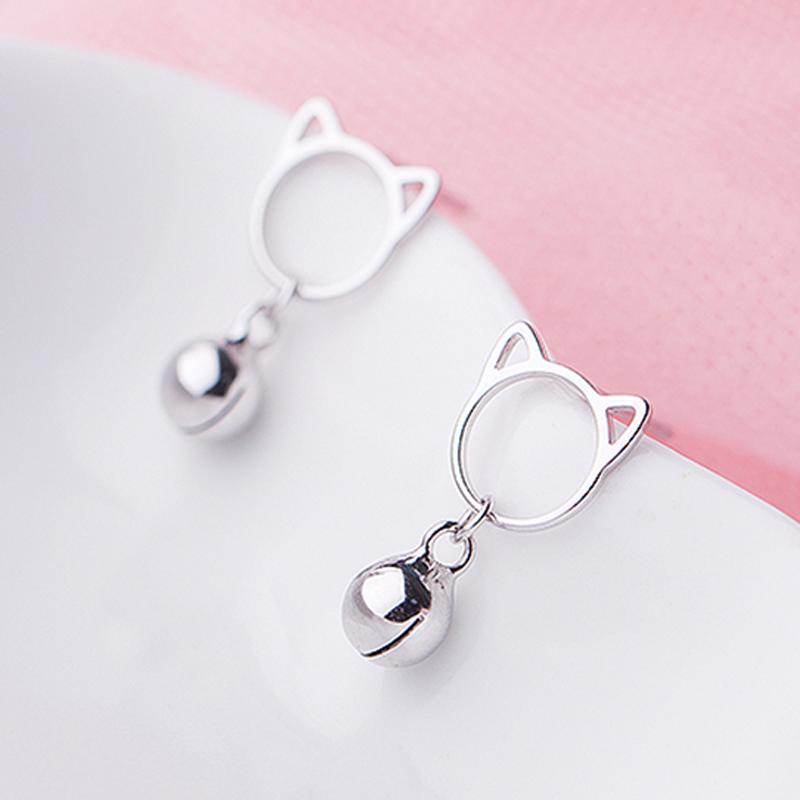 Cat Bell Sterling Silver Stud Earrings  |   Jewelry Accessories Cat Bell