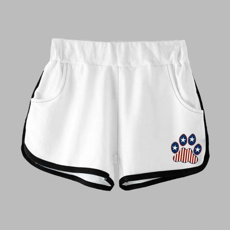 Cat Paw Print Casual Shorts  |   Shorts Clothing Shorts