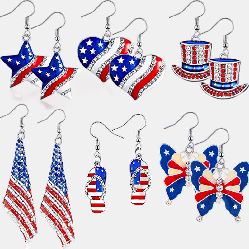 Chic Flag Decoration Earrings  |   Jewelry Accessories Butterfly