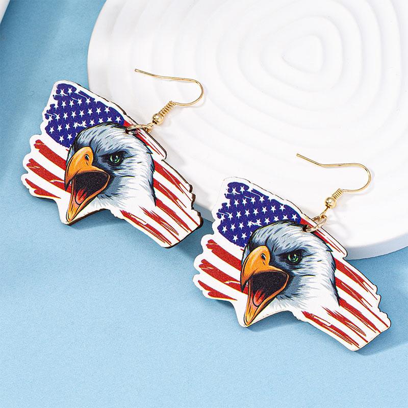 Chic Flag Eagle Decoration Wooden Earrings  |   Jewelry Accessories Jewelry