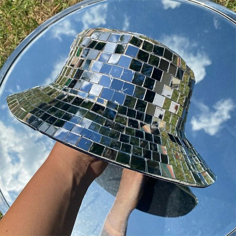 Chic Mirror-Tiled Visor Helmet Fisherman Hat  |   Hats & Scarfs Accessories Hats & Scarfs