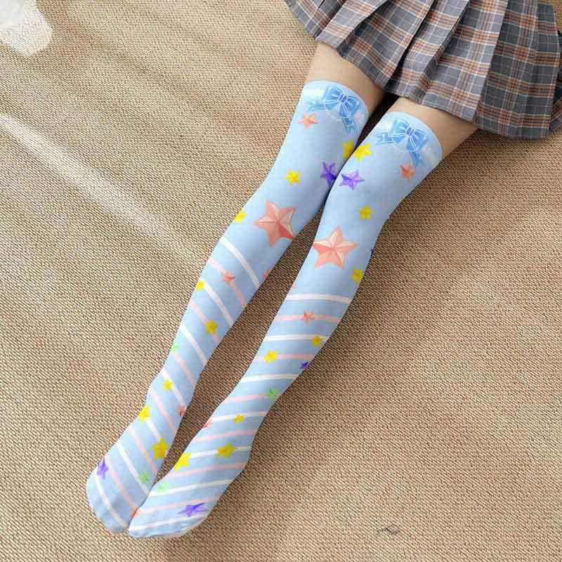 Chic Star Print Lolita Stockings  |   Socks Accessories A