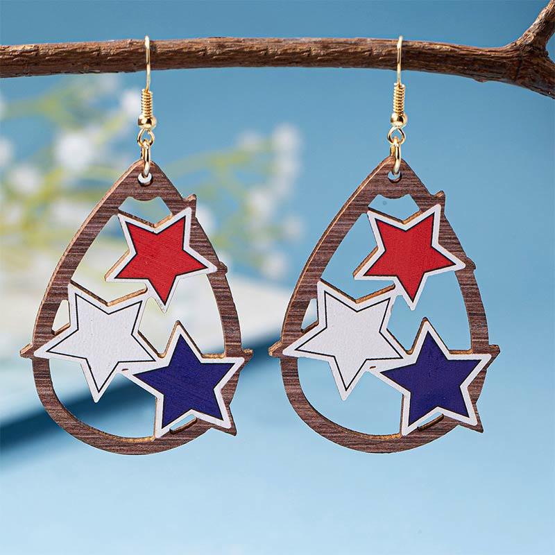 Chic Stars Decoration Wooden Earrings  |   Jewelry Accessories Jewelry