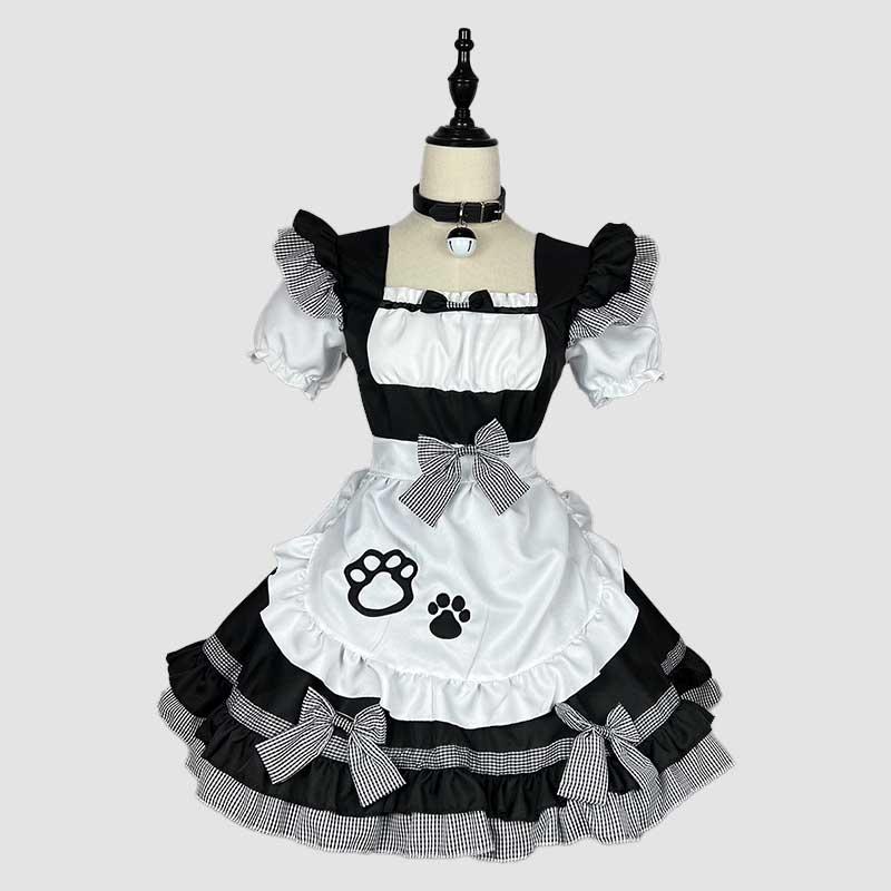 Cosplay Maid Cat Paw Lolita Dress  |   Dresses Clothing Black A