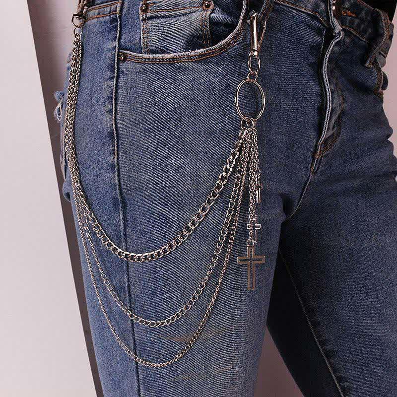 Cross Pendant Multilayer Waist Chain Belt For Dress Jeans Trous  |   Jewelry Accessories Jewelry