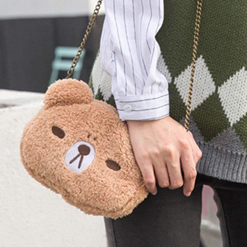 Cute Animals Pattern Plush Crossbody Bag  |   Crossbody Bag Bags Bear