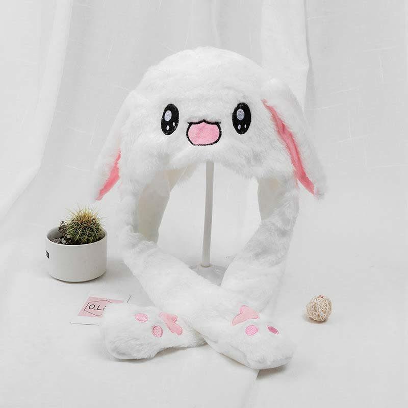 Cute Bunny Plush Hat With Moving Ears  |   Hats & Scarfs Accessories Gray