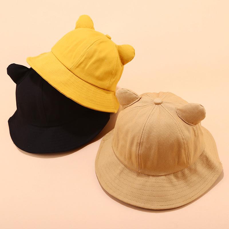 Cute Cartoon Cat Ears School Style Fisherman Hat  |   Hats & Scarfs Accessories Black