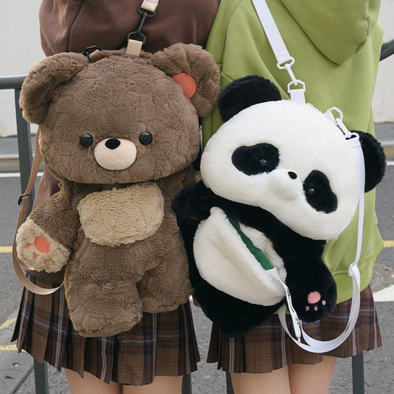 Cute Cartoon Plush Backpack  |   Backpack Bags A