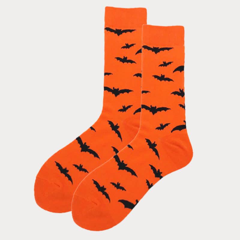 Cute Halloween Bat Pumpkin Print Socks  |   Socks Accessories Ship in random style