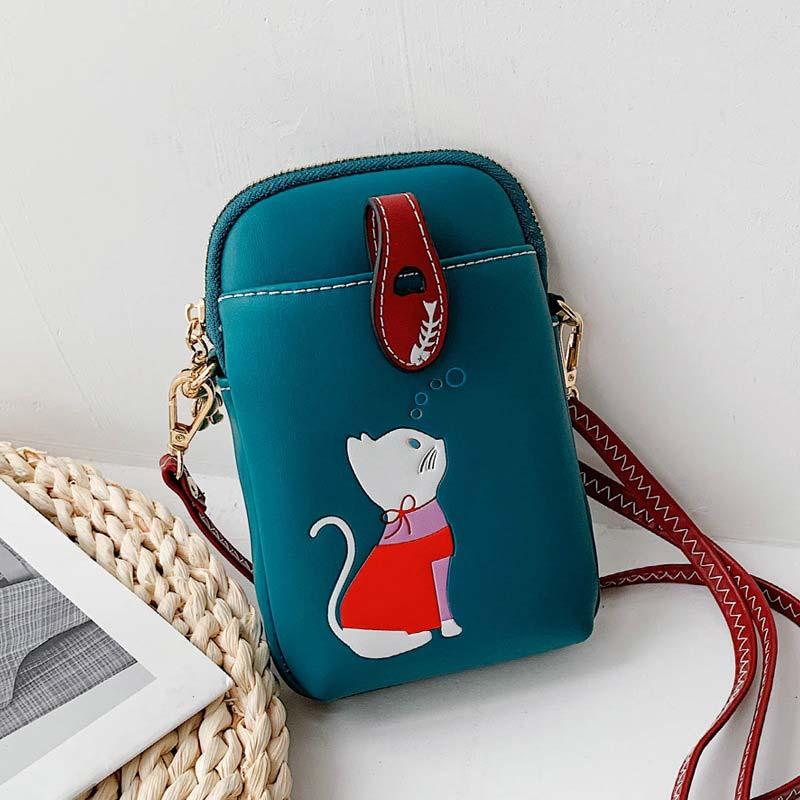 Cute Kitty Pattern Print Mini Crossbody Bag  |   Backpack Backpack Backpack