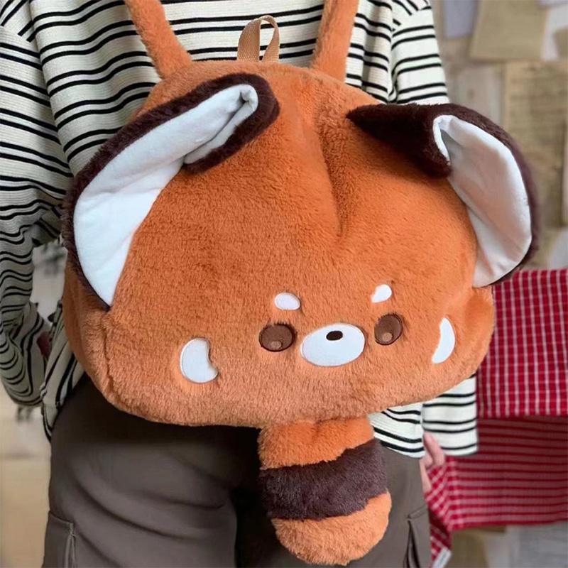 Cute Red Panda Plush Backpack Tote Bag  |   Backpack Backpack Backpack