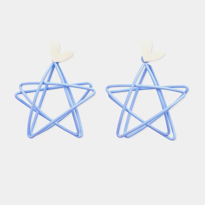 Cute Star Hollow 925 Sterling Silver Stud Earrings Ear Clips  |   Jewelry Accessories Ear Clip A