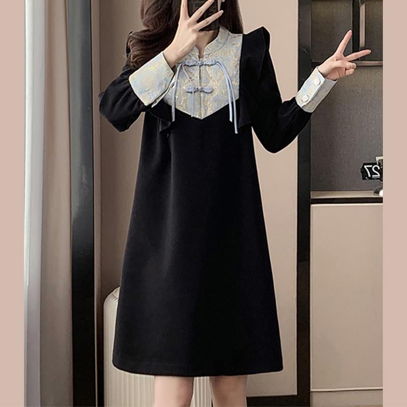 Embroidery Long Sleeve Sweatshirt Dress  |   Sweatshirts & Hoodies Clothing General