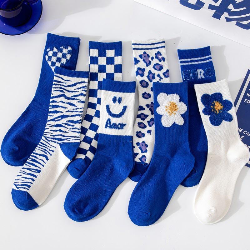 Fashion Blue Knit Ankle Socks  |   Socks Accessories Blue Blossom