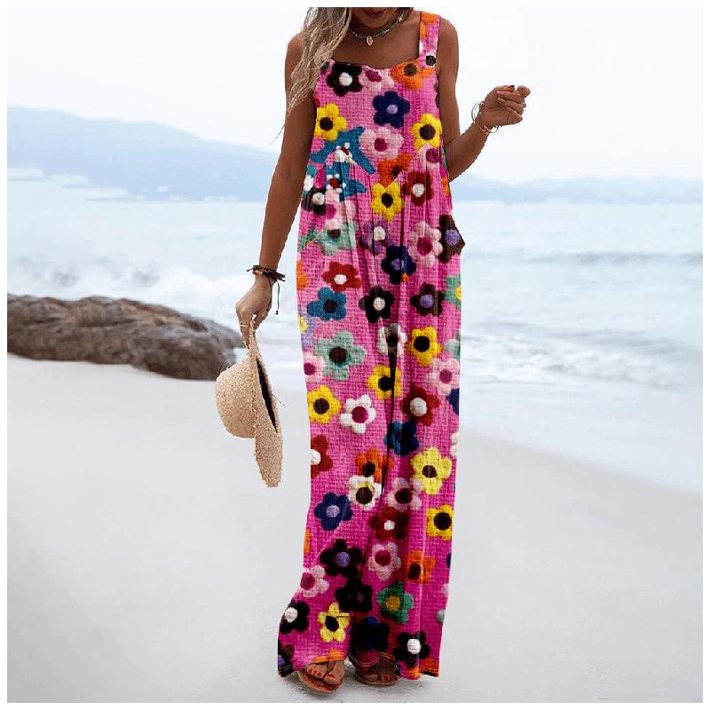 Floral Print Overalls Pants  |   Pants Clothing Pants