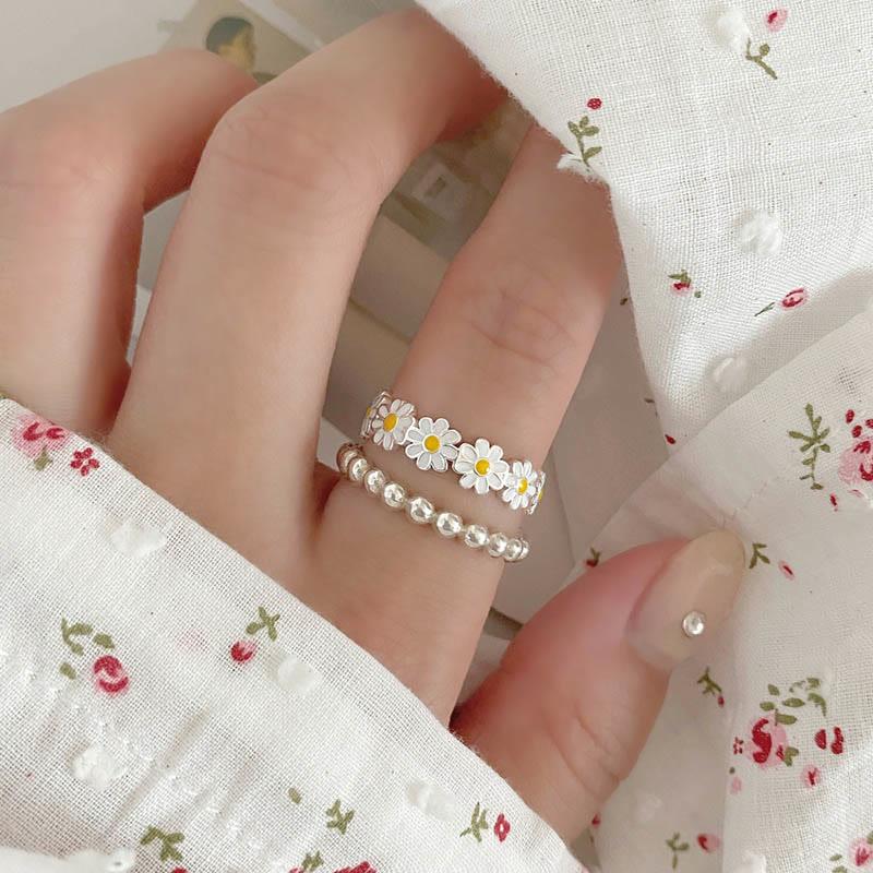 Flower Pearl Decor Ring  |   Jewelry Accessories A