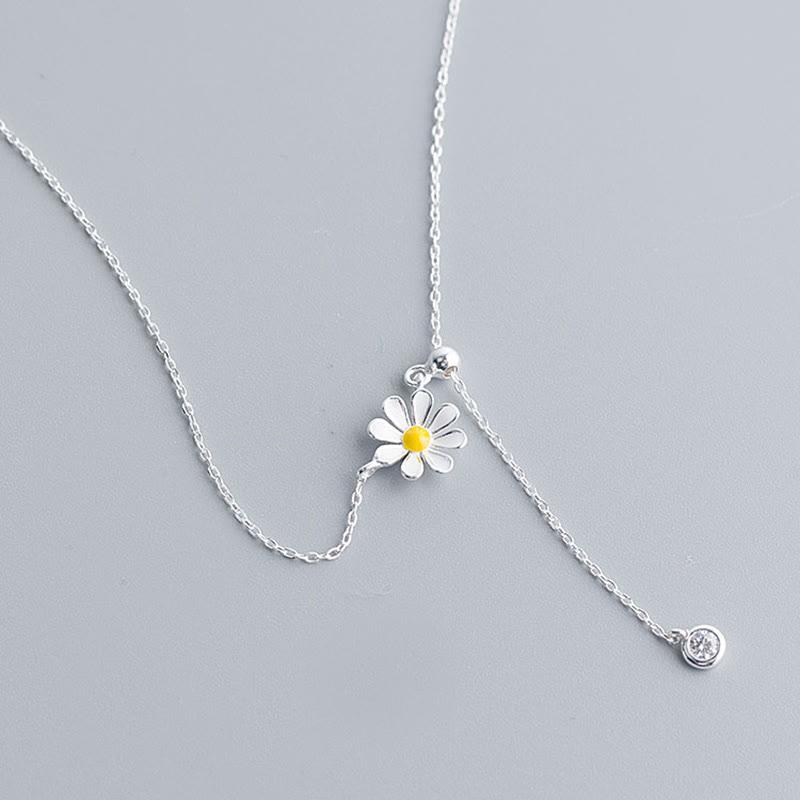 Flower Pendant 925 Sterling Silver Necklace  |   Jewelry Accessories Jewelry