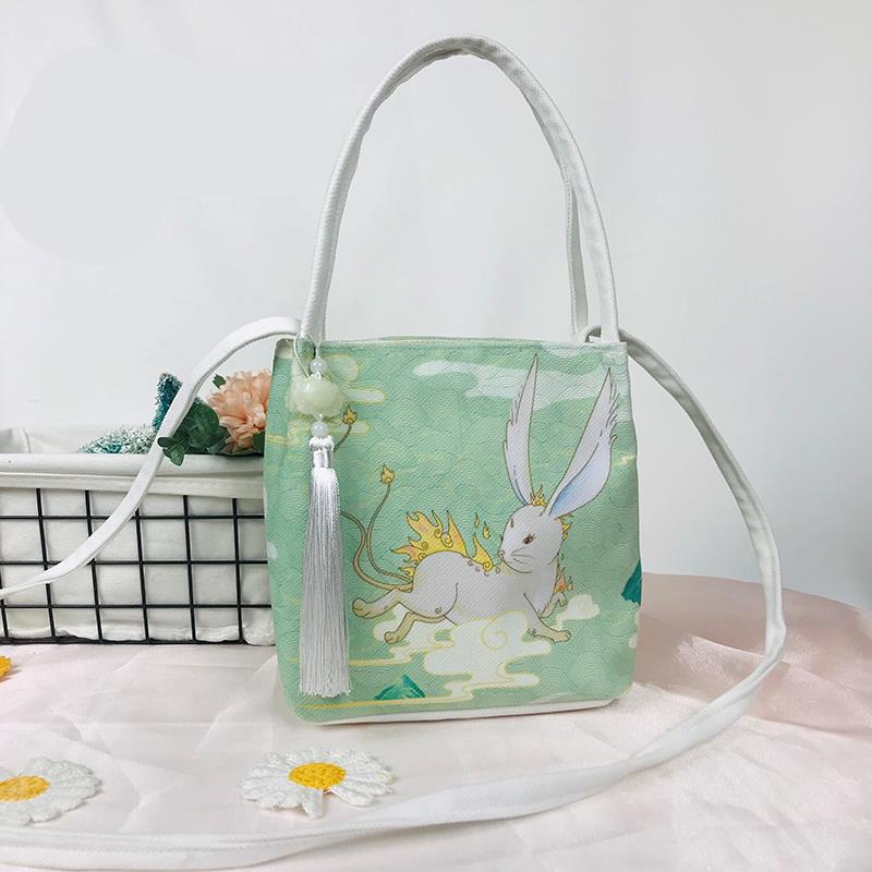 Fox Bunny Vintage Print Crossbody Bag  |   Crossbody Bag Bags A