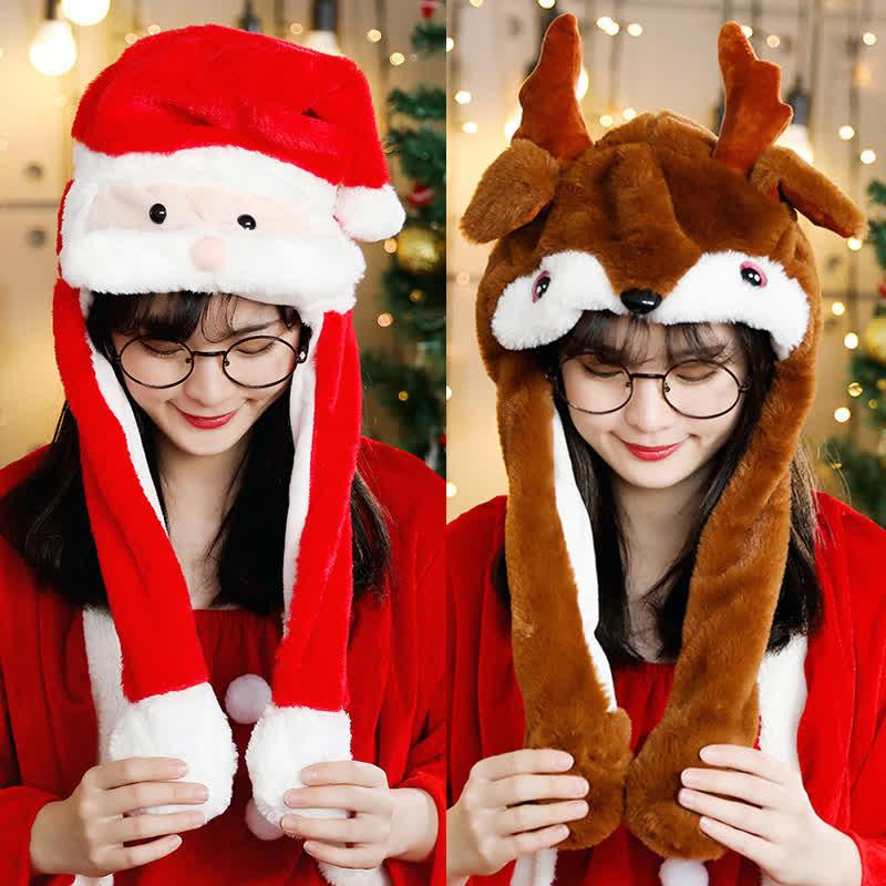 Funny Christmas Plush Ear Moving Jumping Hat  |   Hats & Scarfs Accessories A