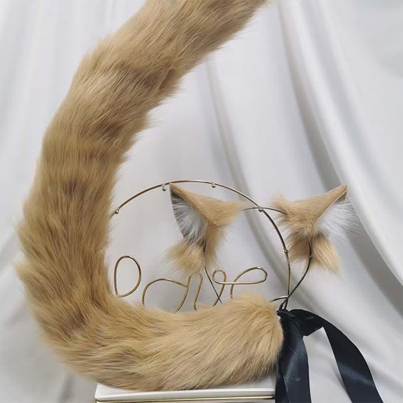 Furry Kitty Ears Tail Headband Cosplay Costume Accessory  |   Cosplay Kit Accessories Cosplay Kit