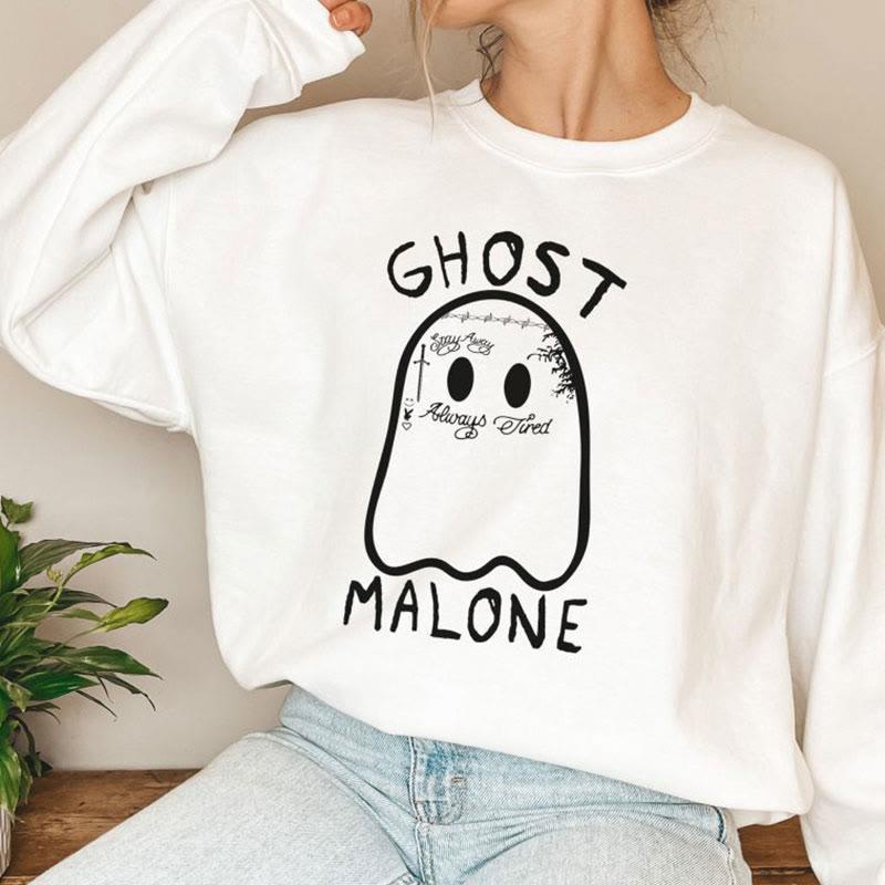 Ghosts Letter Print Casual Sweatshirt  |   Sweatshirts & Hoodies Clothing Black