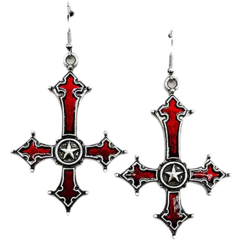 Halloween Gothic Cross Earrings Ear Clip  |   Jewelry Accessories Earrings A