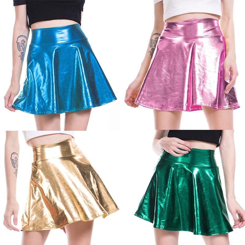 Hot Mini Pu Skirt  |   Skirts Clothing Argent