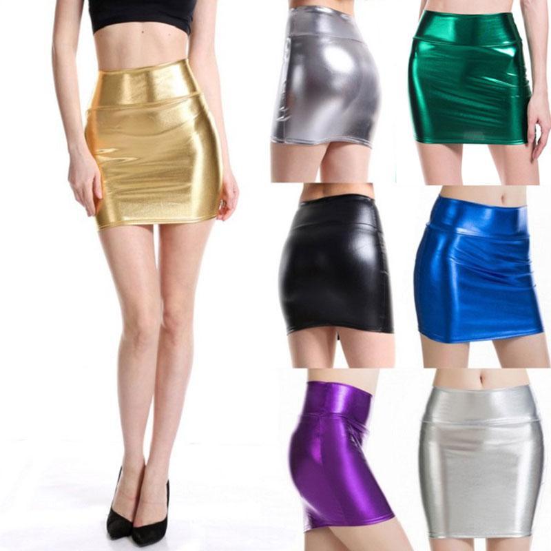 Hot Skinny Pu Skirt  |   Skirts Clothing Argent