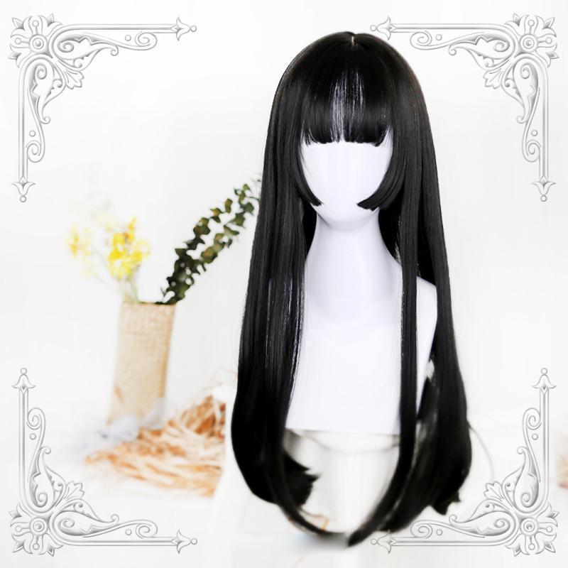 Kanako Hime Cut Long Wig  |   Wigs Accessories Black