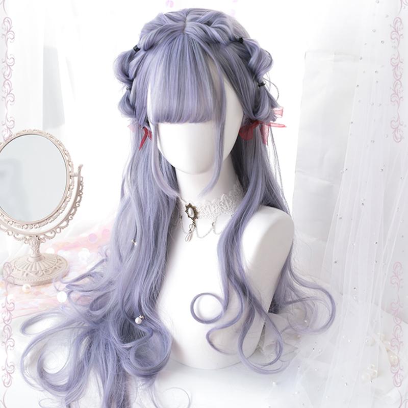 Lolita Daily Long Curly Wig  |   Wigs Accessories Purple