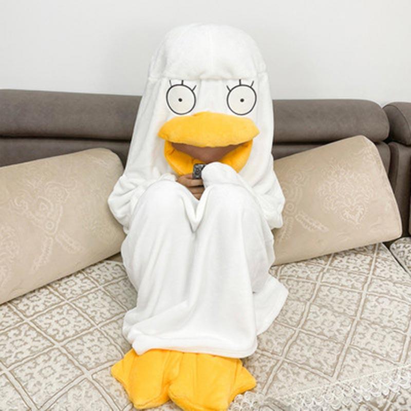 Lovely Duck Hooded Sleep Jumpsuit Pajamas  |   Pajamas Clothing Pajamas