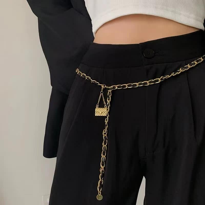 Metal Bag Pendant Waist Chain Belt For Dress Jeans Trous  |   Jewelry Accessories Golden