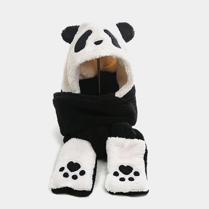 Panda Ears Hat Scarf Gloves Warmer  |   Hats & Scarfs Accessories Beige