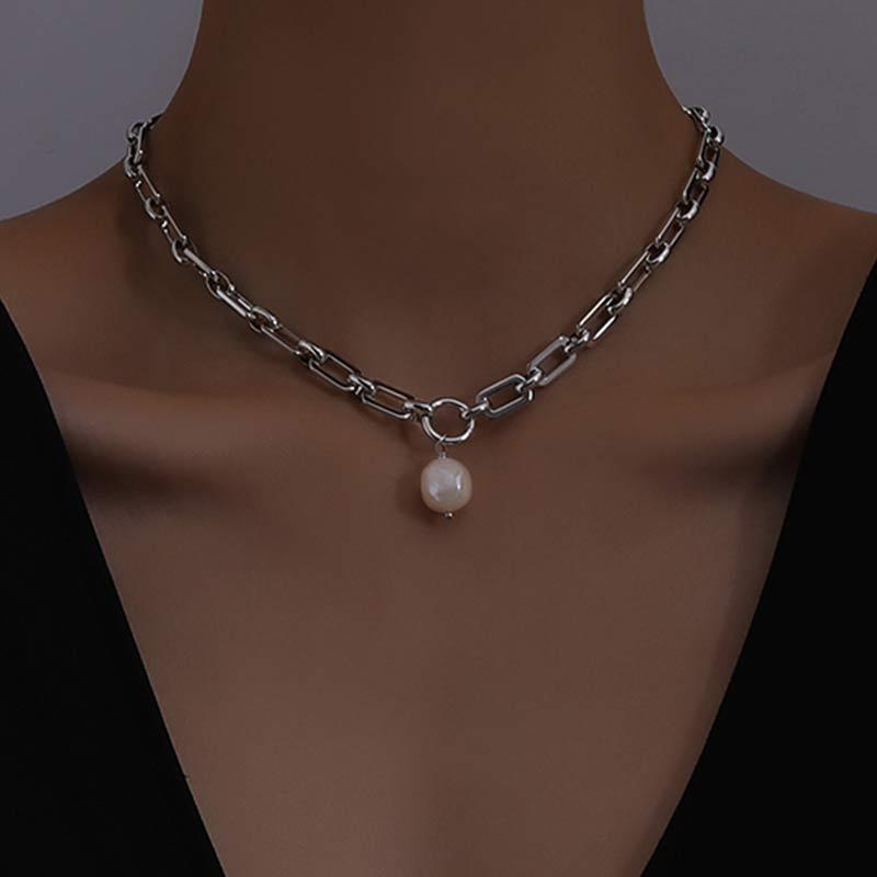 Pearl Chain Pendant Necklace  |   Jewelry Accessories Jewelry