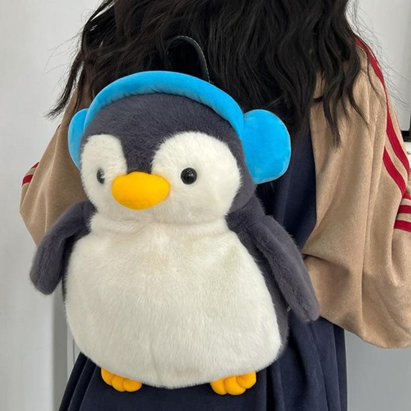 Penguin Headphones Plush Backpack  |   Backpack Backpack Backpack