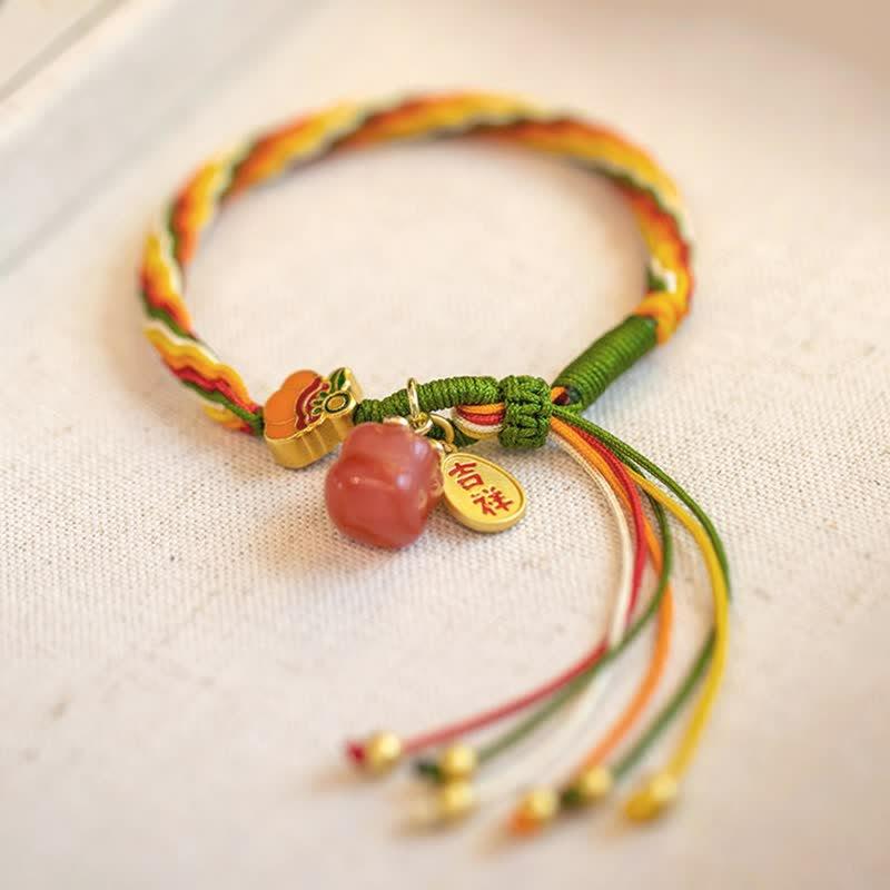 Persimmon Character Pendant Handmade Rope Bracelet  |   Jewelry Accessories Jewelry