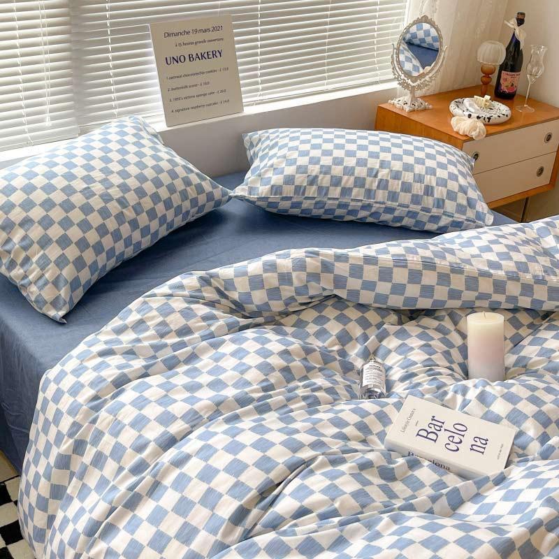 Plaid Print Cotton Bedding Set Four Pieces  |   Plushies & Bedding Accessories Black